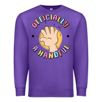 Purple officially a handful Premium Sweatshirt - MaliasSmallBusiness