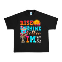 Black rise and shine coffee time Urban Heavy Tee - Zillion Design Studio
