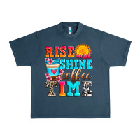 Midnight Navy rise and shine coffee time Urban Heavy Tee - Zillion Design Studio