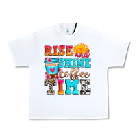 White rise and shine coffee time Urban Heavy Tee - Zillion Design Studio