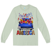Matcha western fourth of july america truck Long Sleeve Tee - FaDigitalArtStudio