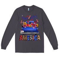 Smoke western fourth of july america truck Long Sleeve Tee - FaDigitalArtStudio