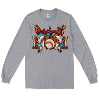 Heather Grey baseball mom Long Sleeve Tee - AdoDesignShop