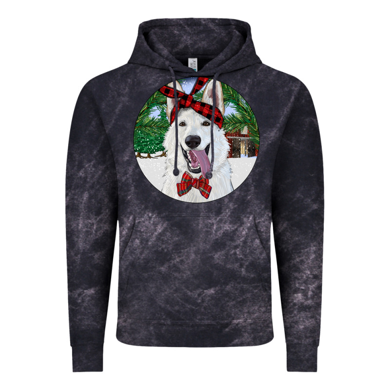 Christmas White Shepherd With Cowhide Vintage Hoodie by RanaPortraitStore | Teevron