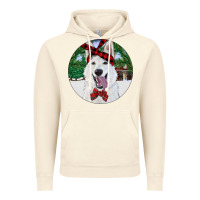 Vintage Artic Christmas White Shepherd With Cowhide Vintage Hoodie - RanaPortraitStore