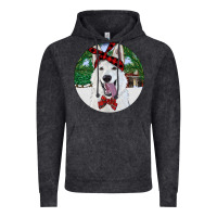 Vintage Black Christmas White Shepherd With Cowhide Vintage Hoodie - RanaPortraitStore