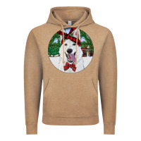 Vintage Coffee Christmas White Shepherd With Cowhide Vintage Hoodie - RanaPortraitStore