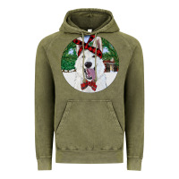 Vintage Olive Christmas White Shepherd With Cowhide Vintage Hoodie - RanaPortraitStore