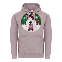 Vintage Zinc Christmas White Shepherd With Cowhide Vintage Hoodie - RanaPortraitStore