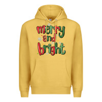 Antique Gold merry and bright Premium Hoodie - MaliasSmallBusiness