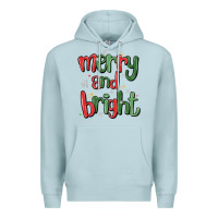 Blue Mist merry and bright Premium Hoodie - MaliasSmallBusiness