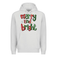 Dove Grey merry and bright Premium Hoodie - MaliasSmallBusiness