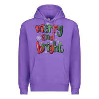 Purple merry and bright Premium Hoodie - MaliasSmallBusiness