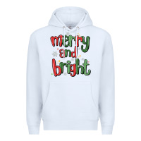 White merry and bright Premium Hoodie - MaliasSmallBusiness