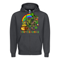 Smoke luckysaurus and st patricks Zipper Hoodie - AdoDesignShop