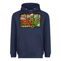 Navy feliz navidad merry christmas cactus Heavyweight Hoodie - Jasminsmagicworld