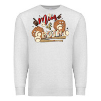 Oatmeal Heather mama of both Premium Sweatshirt - MaliasSmallBusiness