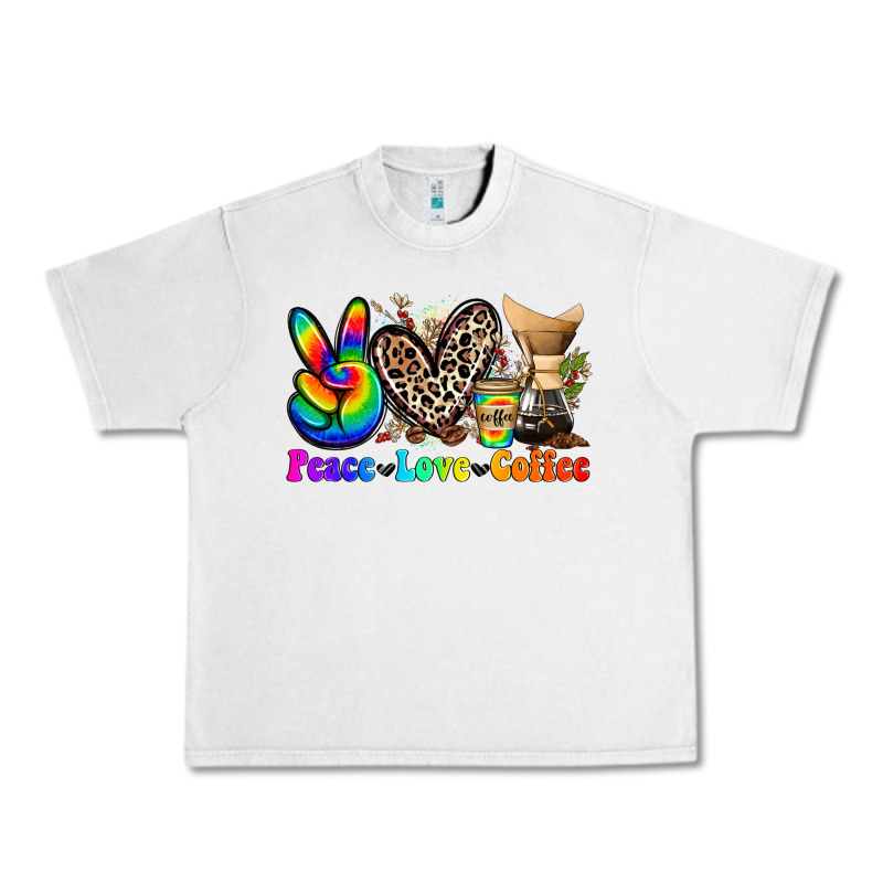 Peace Love  Coffee Urban Heavy Tee by Zillion Design Studio | Teevron
