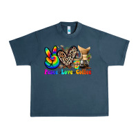 Midnight Navy peace love  coffee Urban Heavy Tee - Zillion Design Studio