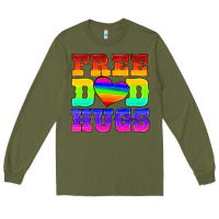 Army Green lgbtq free dad hugs Long Sleeve Tee - HRA Design Shop