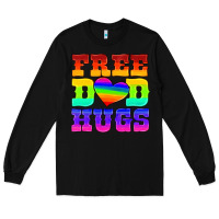 Black lgbtq free dad hugs Long Sleeve Tee - HRA Design Shop