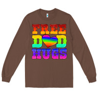 Chestnut lgbtq free dad hugs Long Sleeve Tee - HRA Design Shop