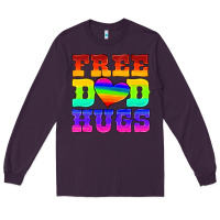 Plum lgbtq free dad hugs Long Sleeve Tee - HRA Design Shop