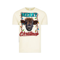 Vintage Arctic merry christmas highland calf baby cow Vintage Tee - RanaPortraitStore