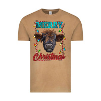 Vintage Camel merry christmas highland calf baby cow Vintage Tee - RanaPortraitStore