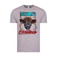 Vintage Zinc merry christmas highland calf baby cow Vintage Tee - RanaPortraitStore