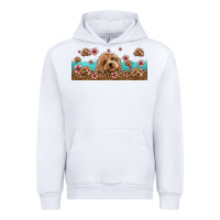 White floral cockapoo Urban Hoodie - Jasminsmagicworld