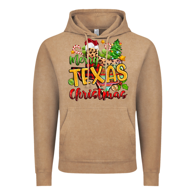 Merry Texas Christmas Vintage Hoodie by Zillion Design Studio | Teevron