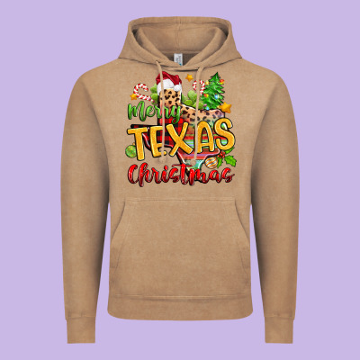 Vintage Hoodie merry texas christmas