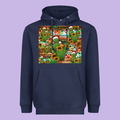 Feliz Navidad Merry Christmas Cactus Tumbler Heavyweight Hoodie Designed By Jasminsmagicworld