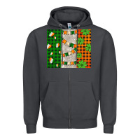 Smoke irish flag with shamrocks and heart Zipper Hoodie - AdoDesignShop