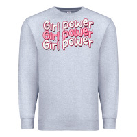 Heather Grey girl power Premium Sweatshirt - MaliasSmallBusiness