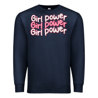 Navy girl power Premium Sweatshirt - MaliasSmallBusiness