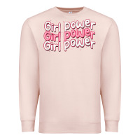 Pale Pink girl power Premium Sweatshirt - MaliasSmallBusiness