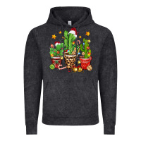 Vintage Black Christmas cactus Vintage Hoodie - Zillion Design Studio