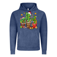 Vintage Denim Christmas cactus Vintage Hoodie - Zillion Design Studio