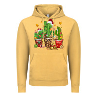 Vintage Mustard Christmas cactus Vintage Hoodie - Zillion Design Studio