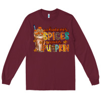 Burgundy whatever spices your pumpkin Long Sleeve Tee - RacoonDesign