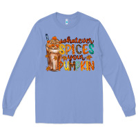 Colony Blue whatever spices your pumpkin Long Sleeve Tee - RacoonDesign