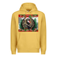 Antique Gold Merry Christmas skeleton Premium Hoodie - NancyCooperArtShop