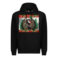 Black Merry Christmas skeleton Premium Hoodie - NancyCooperArtShop