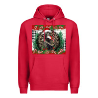 Cardinal Merry Christmas skeleton Premium Hoodie - NancyCooperArtShop