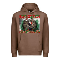 Chestnut Merry Christmas skeleton Premium Hoodie - NancyCooperArtShop