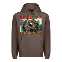 Coffee Merry Christmas skeleton Premium Hoodie - NancyCooperArtShop