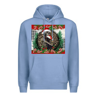 Colony Blue Merry Christmas skeleton Premium Hoodie - NancyCooperArtShop