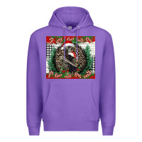 Purple Merry Christmas skeleton Premium Hoodie - NancyCooperArtShop